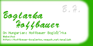 boglarka hoffbauer business card